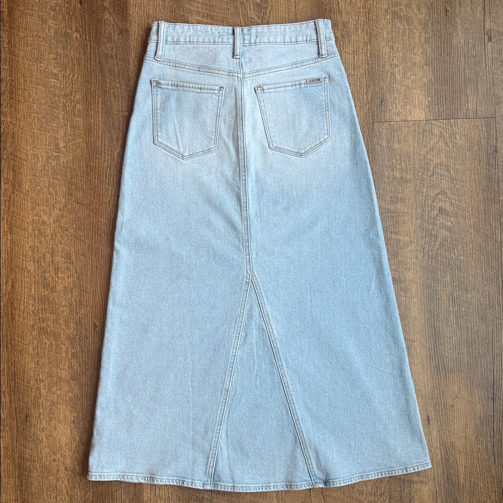 NWT Joes Jeans Margo Denim Midi Skirt Light Wash Women’s Size 26 - Picture 5 of 12